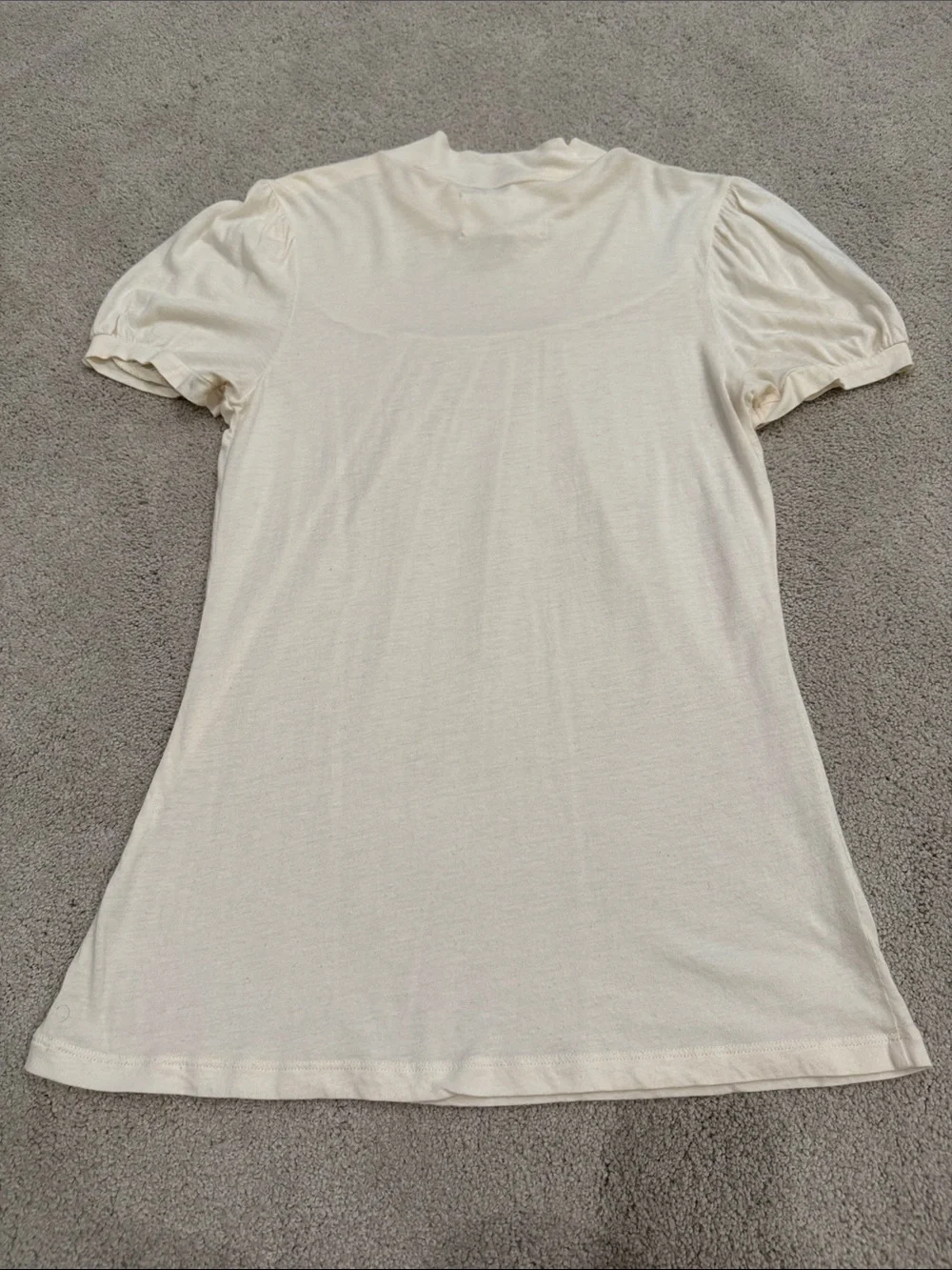 Deletta Pearl-Button Cream Shoulder Knit Top